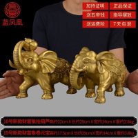 家柏饰(CORATED)铜大象摆件象一对吸水象客厅装饰品大号 10号新款财富象一对