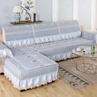 家柏饰(CORATED)沙发垫四季通用坐垫靠背垫北欧简约布艺沙发套罩防滑全包盖布 伊利亚蓝 90*210