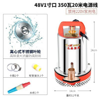 直流潜水泵水泵家用抽水12v24v480v小型电瓶车抽水泵农用 48V1寸口350W20米线送5米管(10年换新