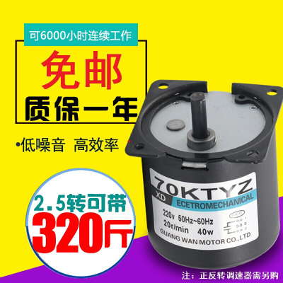 BONJEAN交流同步电机大力矩微型220电机马达40正反转齿轮永磁减机 50转/每分钟 电机