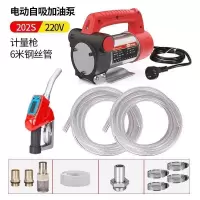 BONJEAN电动抽油泵12V24V220V柴油泵加油机加油自封组合套装自吸泵 220V202S+电子计量枪+6米钢丝管