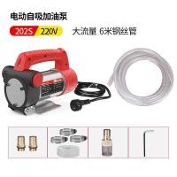 BONJEAN电动抽油泵12V24V220V柴油泵加油机加油自封组合套装自吸泵 银色220V202S+6米管