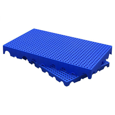 家柏饰(CORATED)塑料垫板防潮板超市组合式垫仓板仓库平板托盘地台板小货架垫脚板 加厚蓝60*30*3CM