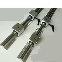 森美人定制直线滑轨光轴导轨铝托圆柱滑轨支撑座导轨 木工推台锯轨道滑块 直径35*1米(2轨2轨4滑块2扳手)