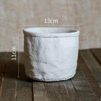 家柏饰(CORATED)北欧口袋花器水泥文艺帆布花盆懒人多肉阳台创意INS杂货花园 布袋造型花器(大)底部已打孔 大