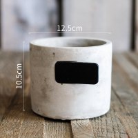 家柏饰(CORATED)黑板标签花器香花盆INS北欧水泥简约现代桌面多肉创意 黑板标签花盆(L)底部已打孔 小