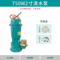 BONJEAN潜水泵家用220污水泵小型化粪池抽粪抽水泵井水自吸抽水机高扬程 750w2寸清水泵