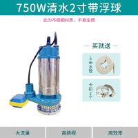 BONJEAN潜水泵家用220污水泵小型化粪池抽粪抽水泵井水自吸抽水机高扬程 750w清水2寸带浮球
