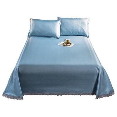 夏季凉席1.8m1.5床冰丝可水洗折叠2.0米机洗夏天蕾丝花边空调席子