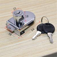 BONJEAN玻璃柜锁展示柜锁单双橱窗锁柜台锁免开孔柜锁