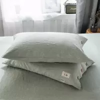 家柏饰(CORATED)自由水洗棉枕套枕头套子一对装单人枕用全棉全棉情侣大号枕芯套女