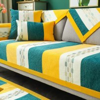 家柏饰(CORATED)北欧四季通用沙发垫防滑简约全包萬能沙发套罩布艺沙发巾沙发盖布 珍珠黄 90*160cm