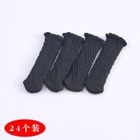 家柏饰(CORATED)针织桌脚桌腿椅子腿保护套桌椅脚垫防滑凳子腿套耐磨 菠萝纹黑色(24个装)