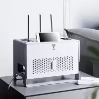 家柏饰(CORATED)无线路由器收纳盒机顶盒置物架wifi电线网线整理盒插座遮挡
