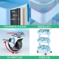 家柏饰(CORATED)置物架落地卧室厨房小推车家用收纳架可移动浴室带轮子手推车架子