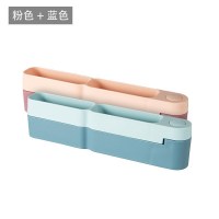 家柏饰(CORATED)浴室拖鞋架免打孔折叠置物架卫生间壁挂式墙壁上收纳鞋架 蓝色+粉色