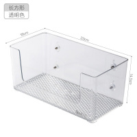 家柏饰(CORATED)卫生间厕所浴室置物架壁挂洗澡洗手间收纳架免打孔墙壁墙上收纳盒 透明[大号]