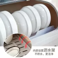 家柏饰(CORATED)放碗筷收纳盒厨房沥水碗架碗碟箱带盖碗柜塑料餐具厨具家用置物架