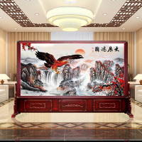 中式实木屏风 进大厅隔断 公司单位屏风酒店实木大座屏 K款 整装