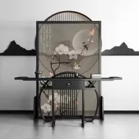新中式屏风隔断客厅进玄关简约现代时尚卧室遮挡家用小户型座屏 左右镂空(160*180cm) 整装