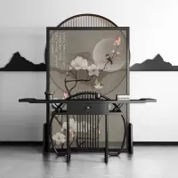 新中式屏风隔断客厅进玄关简约现代时尚卧室遮挡家用小户型座屏 樟子松100*180cm 整装