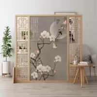 新中式屏风隔断客厅进玄关简约现代时尚卧室遮挡家用小户型座屏 樟子松120*180cm 整装