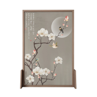 新中式屏风隔断客厅进玄关简约现代时尚卧室遮挡家用小户型座屏 白蜡木120*180cm 整装