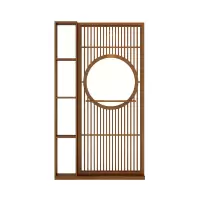 中式实木屏风隔断墙客厅创意玄关置物架办公室内家用定制座屏栅栏 100cm*220cm高*20cm厚