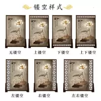 中式实木屏风隔断客厅装饰卧室遮挡家用胡桃镂空 座屏 图案尺寸可定制,联系客服 整装