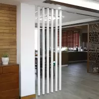 北欧屏风隔断格栅客厅实木入玄关隔断墙家用卧室房间分隔免打孔 隔断5*5*(171-200)cm6根 整装
