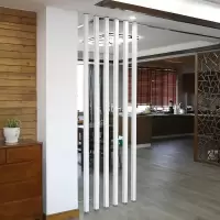 北欧屏风隔断格栅客厅实木入玄关隔断墙家用卧室房间分隔免打孔 隔断5*8*(251-280)cm6根 整装