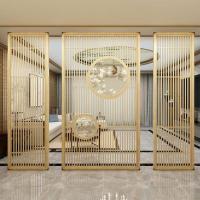 新中式屏风隔断客厅入户北欧栅栏轻奢风屏风实木镂空半透纱画座屏 定制100*180cm胡桃木 整装