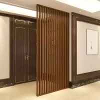 新中式玄关隔断实木屏风 栅栏装饰客厅茶楼酒店 现代简约座屏定制 白蜡木木条统一宽4cm*厚5cm每平方定制价格 整装