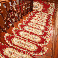 美帮汇欧式楼梯踏步垫实木防滑楼梯垫免胶自粘家用踏步垫 楼梯地毯