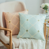 现代简约靠垫抱枕套蓝色客厅沙发靠枕色床头正方形护腰大号靠背