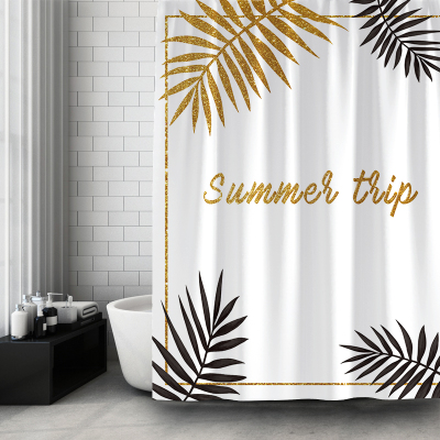 北欧ins浴帘防水防霉加厚浴室隔断帘卫生间干湿分离洗澡间挂帘子