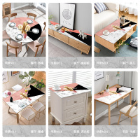 北欧圆桌桌布防水防油免洗现代简约大圆桌塑料台布家用网红茶几垫