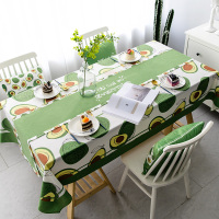 北欧风格绿色桌布布艺牛油果清新绿绒布茶几餐桌布现代简约家用