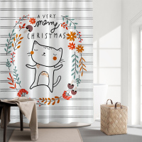 北欧风格浴帘浴室挂帘防水防霉隔断帘个性时尚洗手间干湿分离