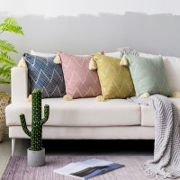 北欧ins风简约棉麻抱枕汽车靠垫客厅沙发靠枕套4545不含芯正方形