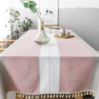 现代简约桌布布艺棉麻小清新条纹餐桌布梳妆台布网红北欧ins拍照