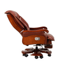 汐岩办公家具 老板椅 大班椅 办公椅皮椅可躺 带脚踏 转椅8820