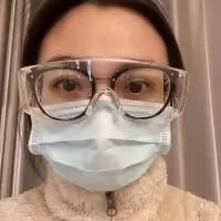 美帮汇透明护目防寒镜防风防尘防雾眼罩透气防飞溅密封防护眼镜儿童