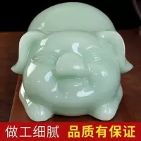 美帮汇玉石猪摆件十二生肖猪摆件家居客厅电视柜酒柜装饰工艺品