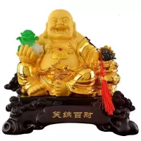 美帮汇笑纳百财弥勒佛像笑佛摆件家居客厅玄关摆件开业乔迁送礼