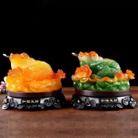 美帮汇和谐生财金蟾摆件三足金蟾蜍办公室店铺前台开业摆件