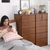 美帮汇木质抽屉式收纳柜40/50/60cm窄小柜子卧室储物多层斗橱实木五斗柜