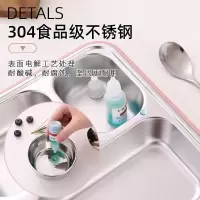 美帮汇茶具304不锈钢保温饭盒便当盒分隔型学生上班族便携分格食堂餐盒套装