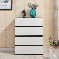 美帮汇简约现代客厅五斗柜黑收纳柜卧室储物柜组合大容量五斗橱斗柜