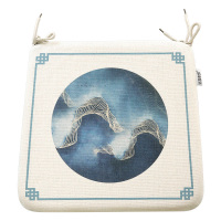 美帮汇新中式慢回弹记忆棉实木椅子坐垫餐椅垫马蹄形圆角防滑餐桌椅垫